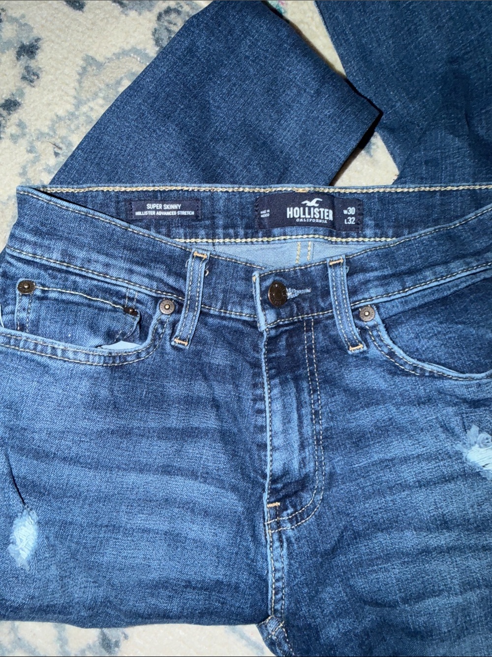 Hollister Dark Blue Super Skinny Jeans